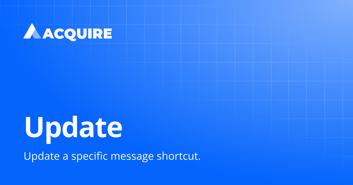 Update | ACQUIRE
